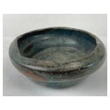 Handmade Blue Glazed Stoneware Bowl
