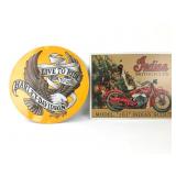 Retro Harley-Davidson & Indian Motorcycle Metal Si