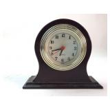 Quartz Desktop Clock With Dark Wood Case