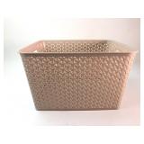 Plastic Storage Basket With Cutout Design