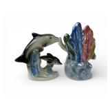Dolphin Figurines & Coral Set