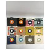 12 Assorted 45 RPM Vinyl Records