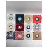 12 Vintage 45 RPM Vinyl Records