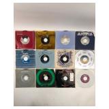 12 Assorted 45 RPM Vinyl Records
