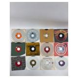 12 Vintage 45 RPM Vinyl Records