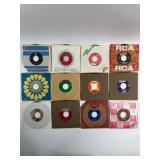 12 Vintage 45 RPM Vinyl Records