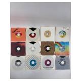 12 Assorted 45 RPM Vinyl Records