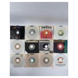 12 Vintage 45 RPM Vinyl Records