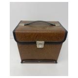 Vintage Brown 45 RPM Record Box