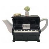 Lilian Vernon Piano Shaped Ceramic Teapot 7.5"