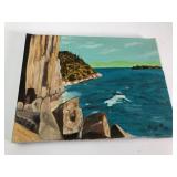 1983 Landscape Painting By Artist On Canvas