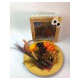 13ï¿½ï¿½ Platter With Fall Floral Decoration