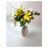 6.5ï¿½ï¿½ Glass Vase With Artificial Flowers