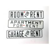 3 For Rent Metal Signs