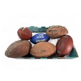 6 Wilson Leather and Composite Footballs