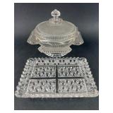 Bryce Bros Albion Pattern Butter Dish & Tray