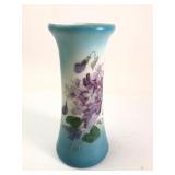 Antique Opaline Glass Vase With Violets