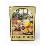Miller Lite Cold Beer Metal Sign 23.75ï¿½17.25