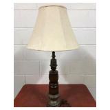 Wood & Metal Table Lamp With Shade