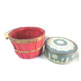 Red Wood Bucket & Ward Baking Co. Tin