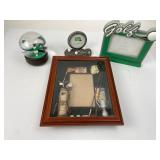 Golf-Themed Desk Frames & Decor Lot