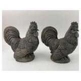Artline Pair Of 10ï¿½ï¿½ Rooster Statues