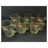 6 A&W Glass Root Beer Mugs