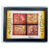 Framed Abstract Art Signed 2009