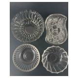 Pressed & Cut Clear Glass Bowl Lot