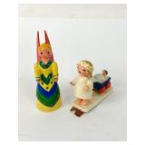 Wooden Angel & Child Figurines