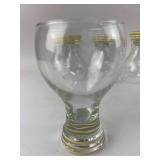 9 Fiesta Glasses With Yellow Bands