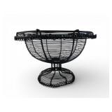 Black Wire Pedestal Fruit Basket