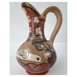 6ï¿½ï¿½ tall Vintage Mexican Pottery Painted Pitcher