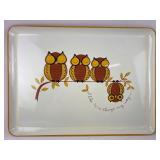 10ï¿½14 MCM Owl Serving Tray Made In Japan