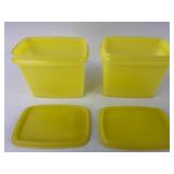 Tupperware Yellow Shelf Saver Containers & Lids