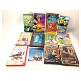 Childrenï¿½s & Family VHS Tapes & DVDs Assortment