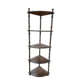 Wood Corner Shelf, 52 Inches Tall