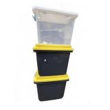 Small Plastic Storage Bins, 17" x 12" x 15