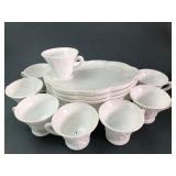 Indiana Colony Harvest Milk Glass Snack Sets