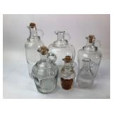 Vintage Clear Glass Syrup Jugs & Cruets