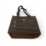 Brown Tote Bag With Red Lining