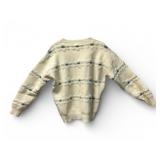 Alcedudu White Sweater With Blue Details