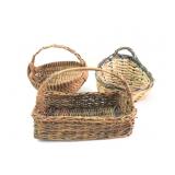 3 Handwoven Wicker Baskets