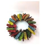 Colorful Pinecone Wreath 16ï¿½ï¿½ In Diameter