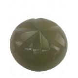 Green Carved Stone Dome 3.5" Diameter