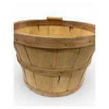 Wooden Basket With Metal Handle