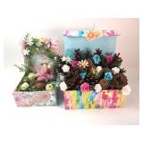 Floral & Pinecone Decorative Boxes