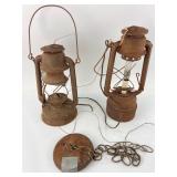American Camper Rusty Lanterns & Chain Set