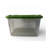 Sterilite 70 Qt Clear Storage Bin With Green Lid