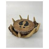 Antler Holder & Ceramic Coasters Set